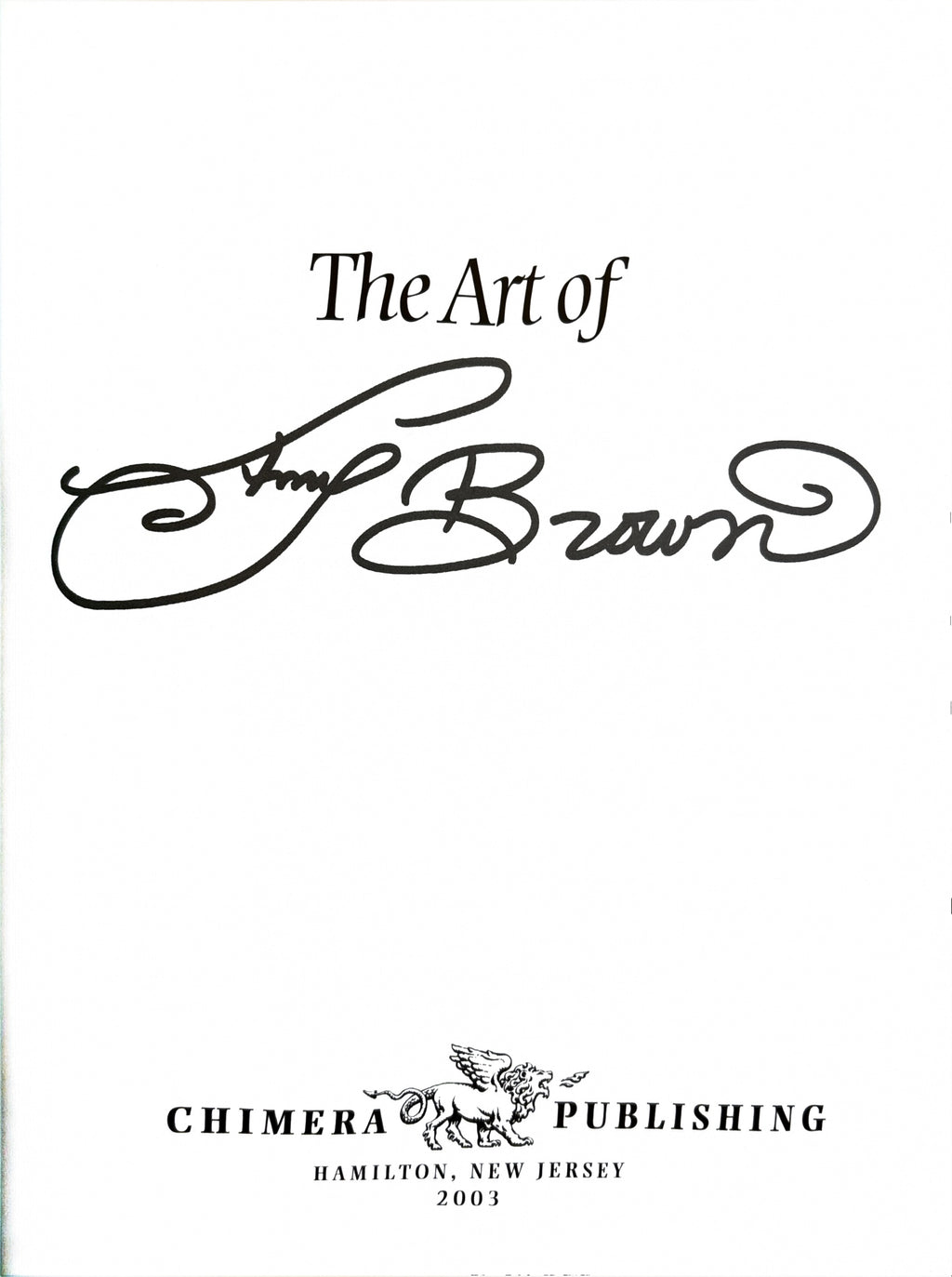 The Art of Amy Brown:  Amy Brown  ** Signed 1st Printing  **