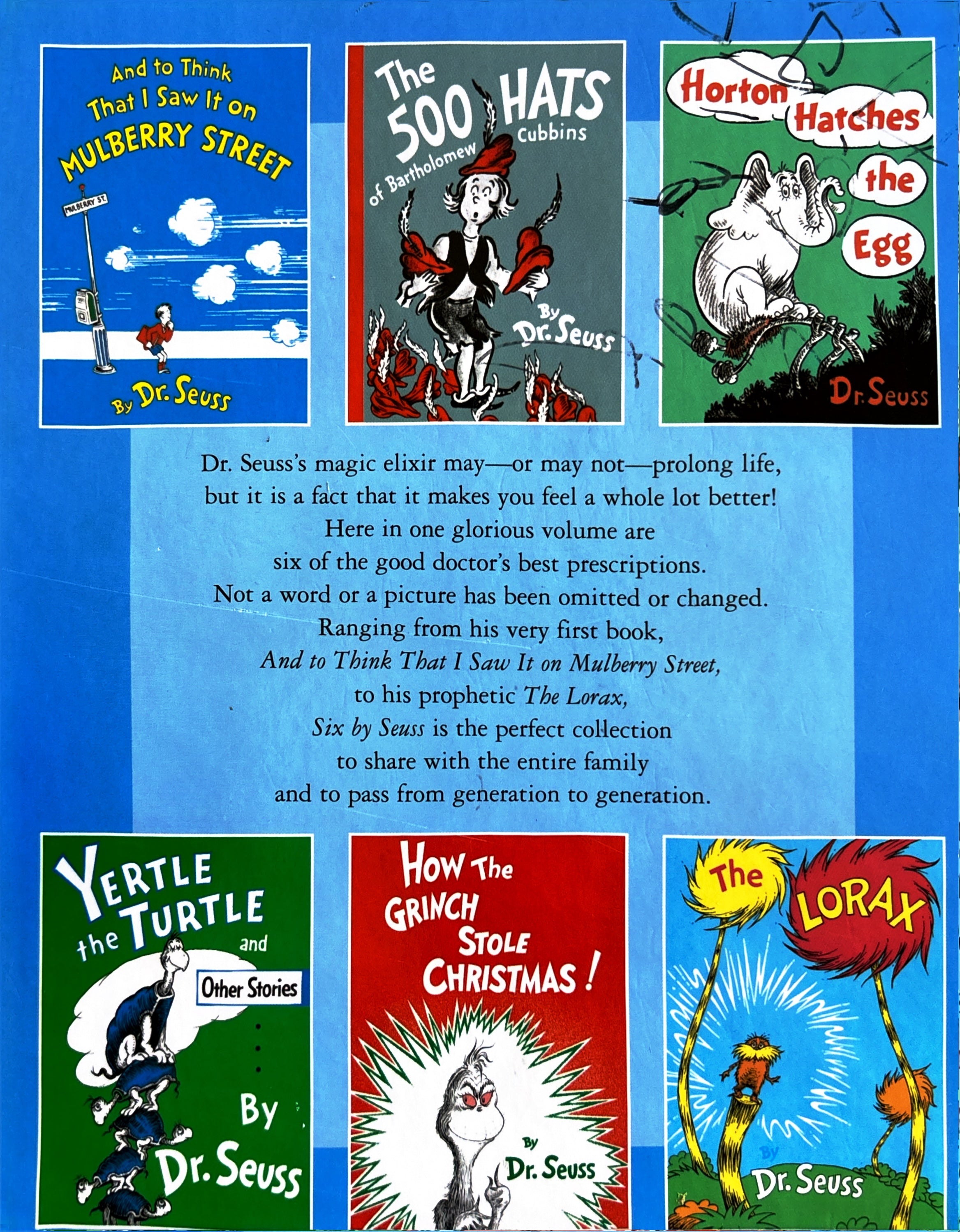 Six by Seuss - A Treasury of Dr. Seuss Classics