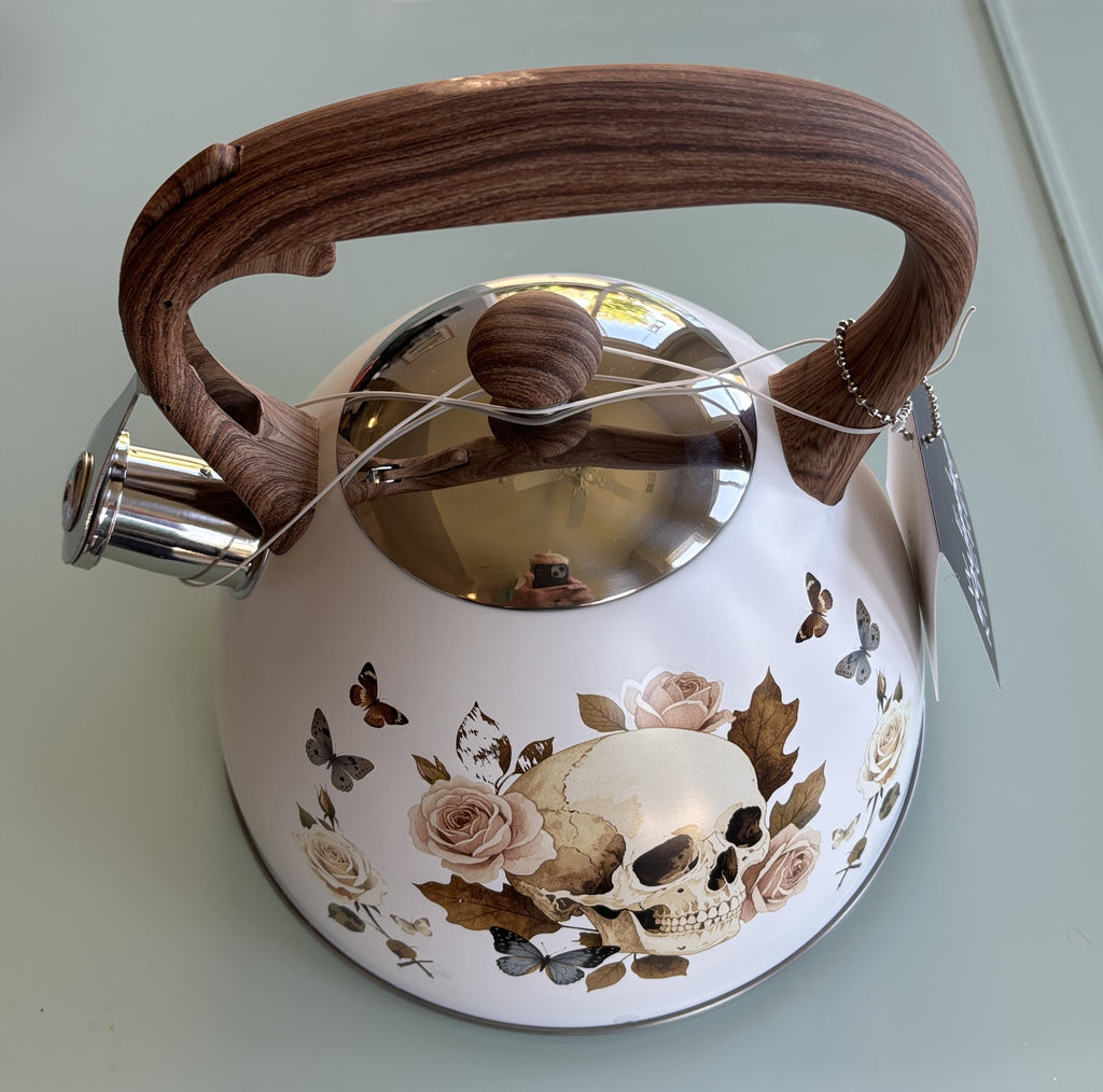 Stainless Steel Whistling Tea Kettle 2.7 Quarts Halloween Decor