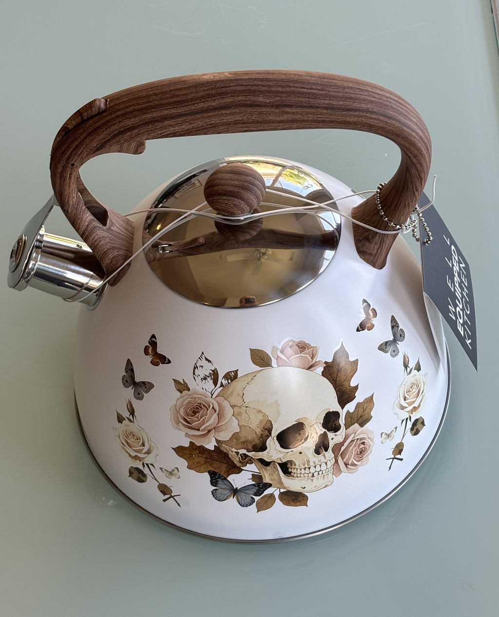 Stainless Steel Whistling Tea Kettle 2.7 Quarts Halloween Decor