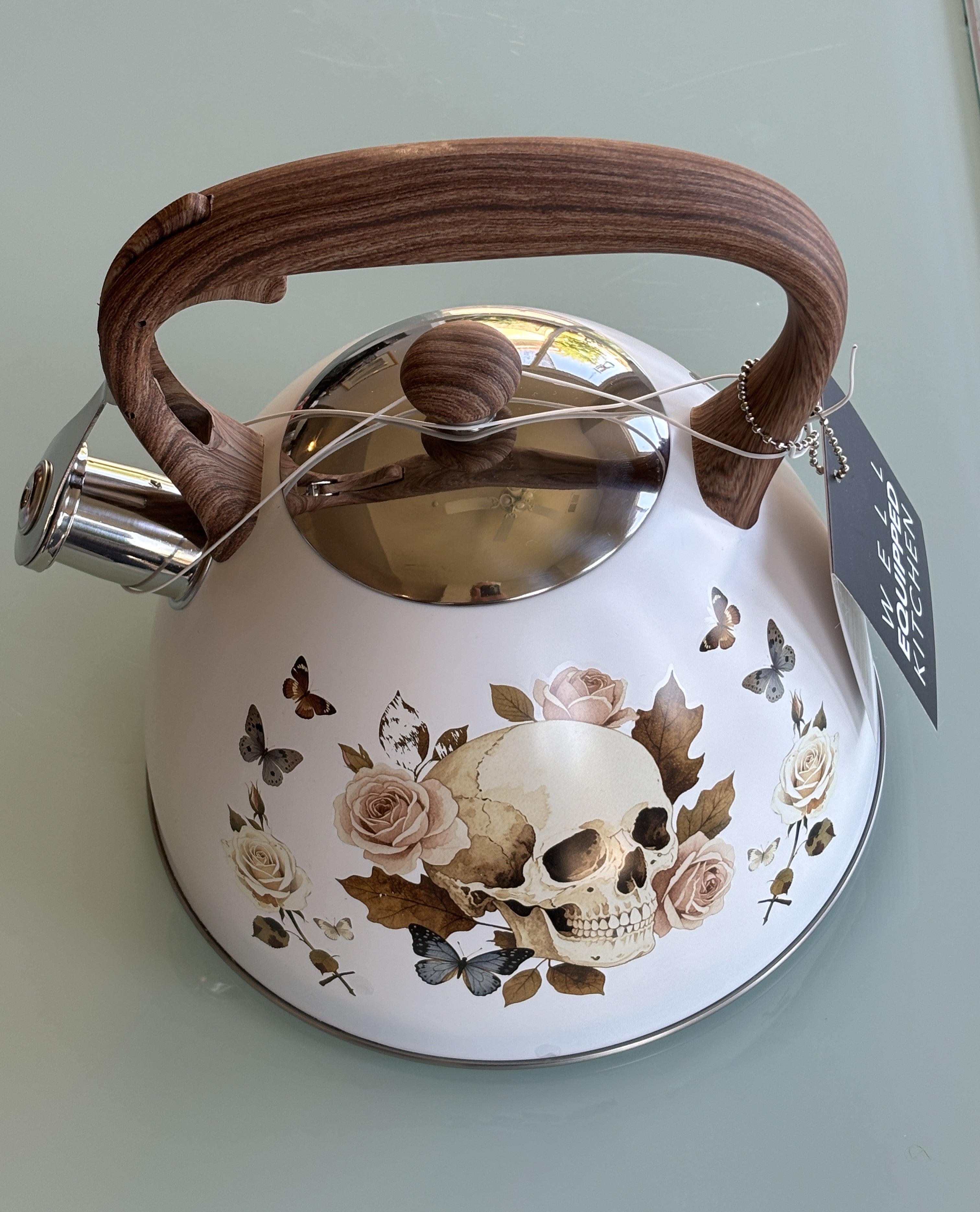 Stainless Steel Whistling Tea Kettle 2.7 Quarts Halloween Decor