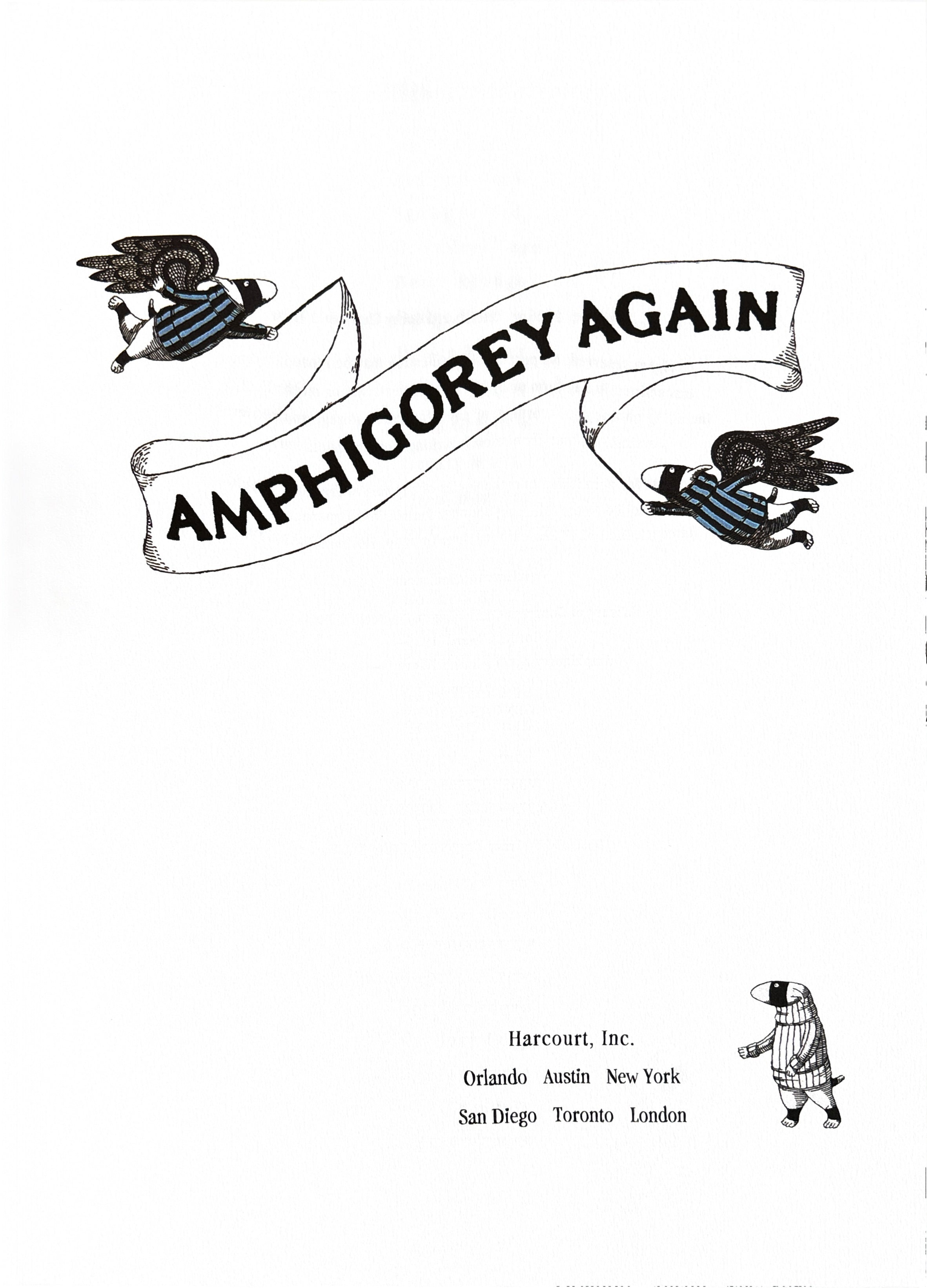 Amphegorey Again:  Edward Gorey