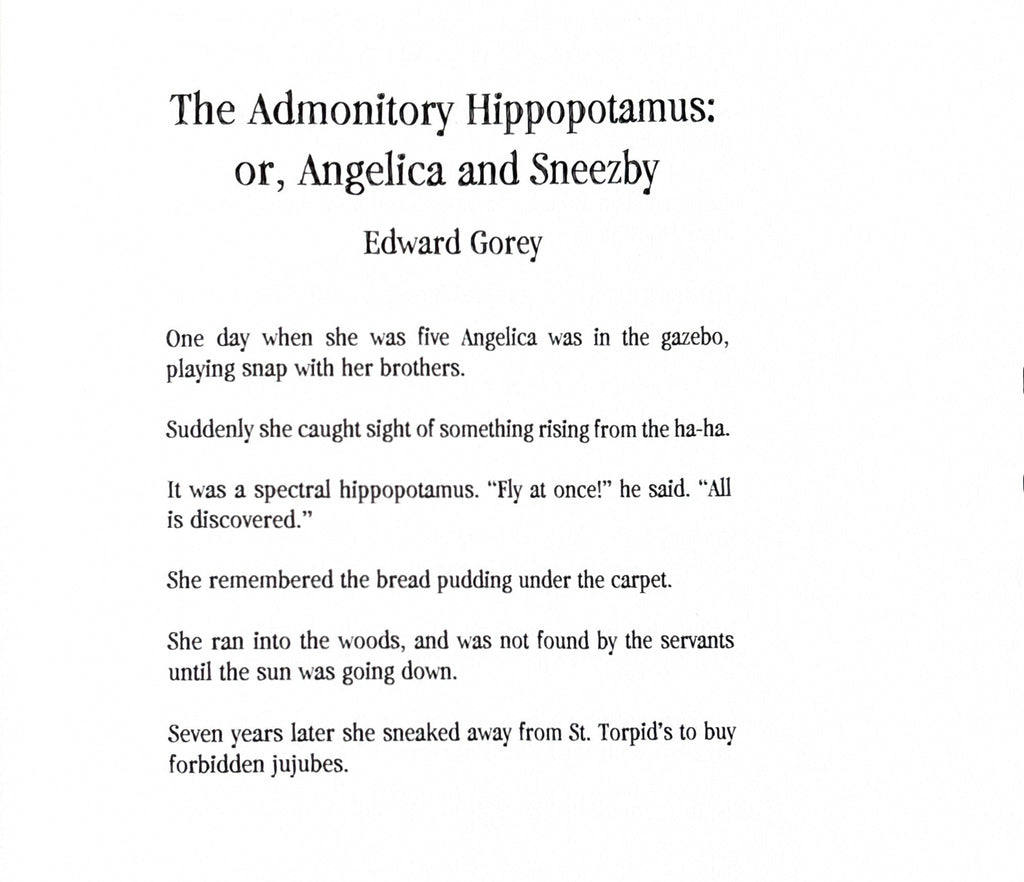 Amphegorey Again:  Edward Gorey