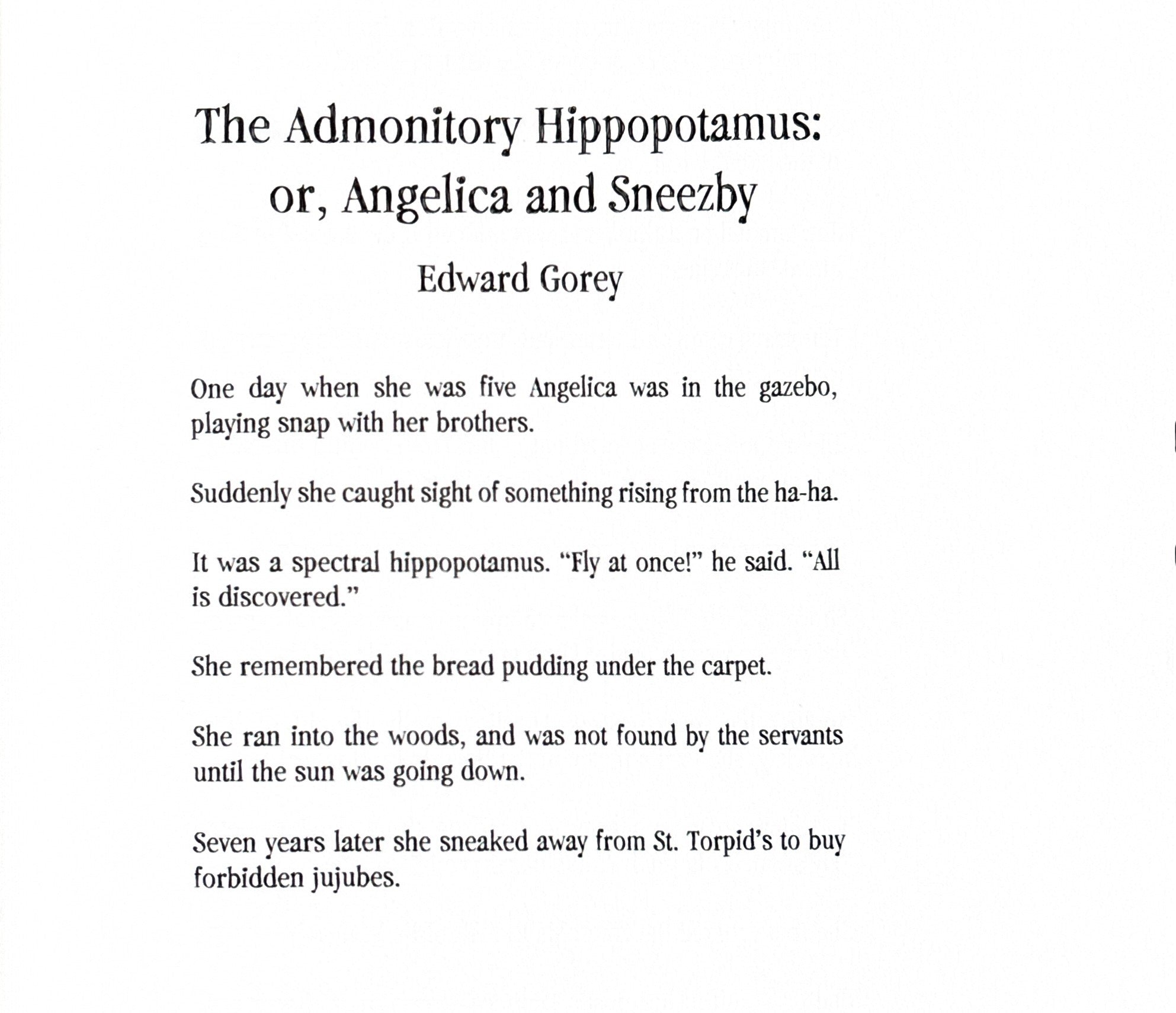 Amphegorey Again:  Edward Gorey