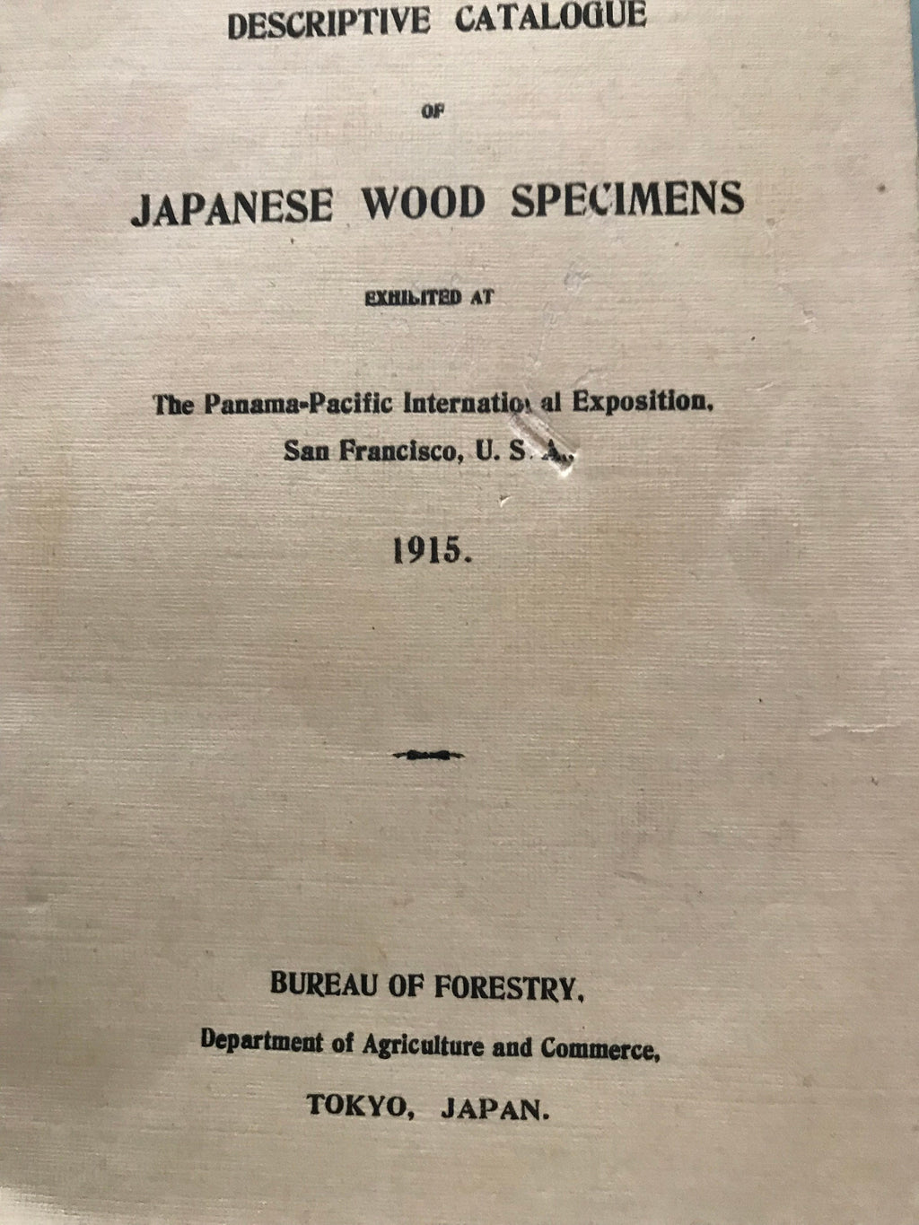 Japanese Wood Specimen booklet 1915