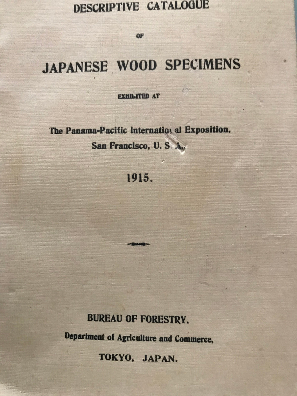 Japanese Wood Specimen booklet 1915