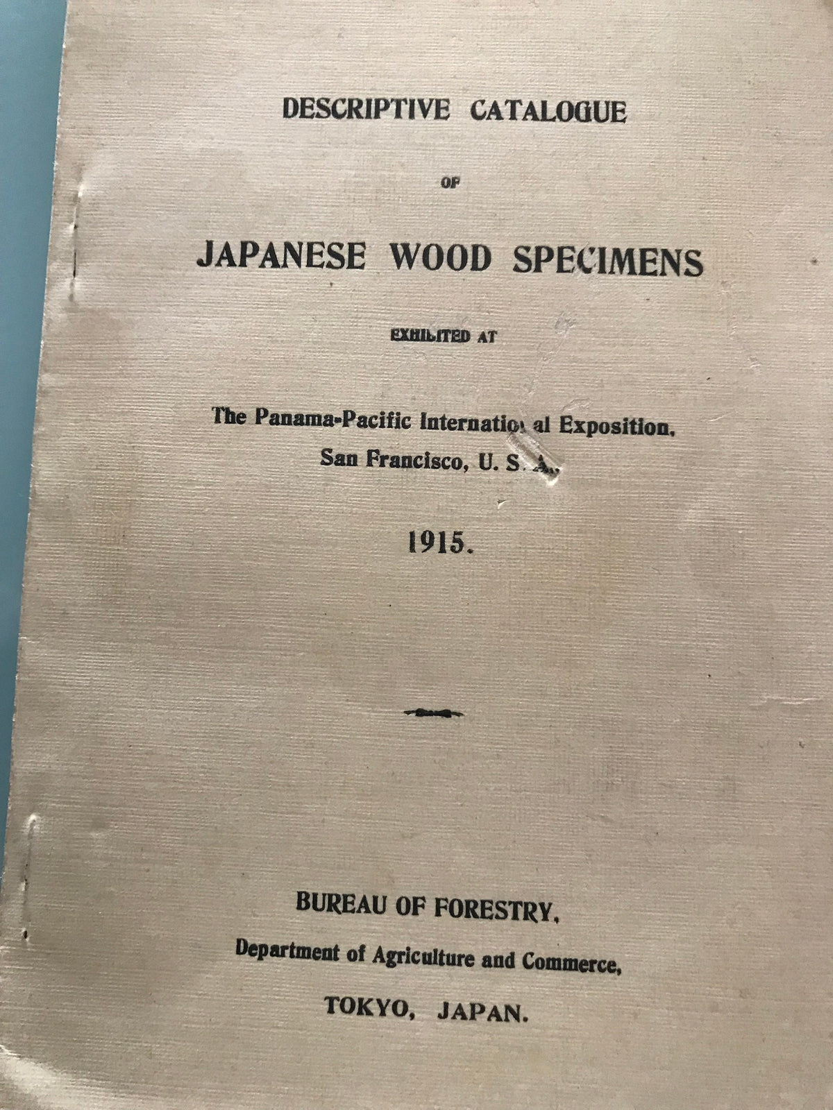 Japanese Wood Specimen booklet 1915