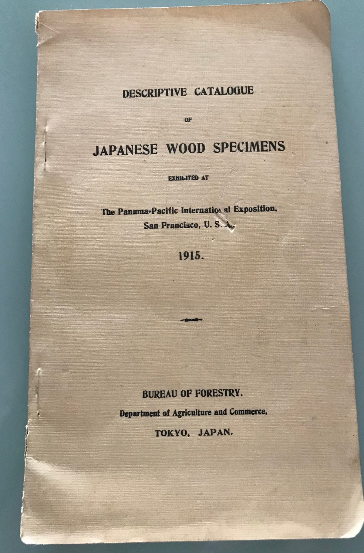 Japanese Wood Specimen booklet 1915