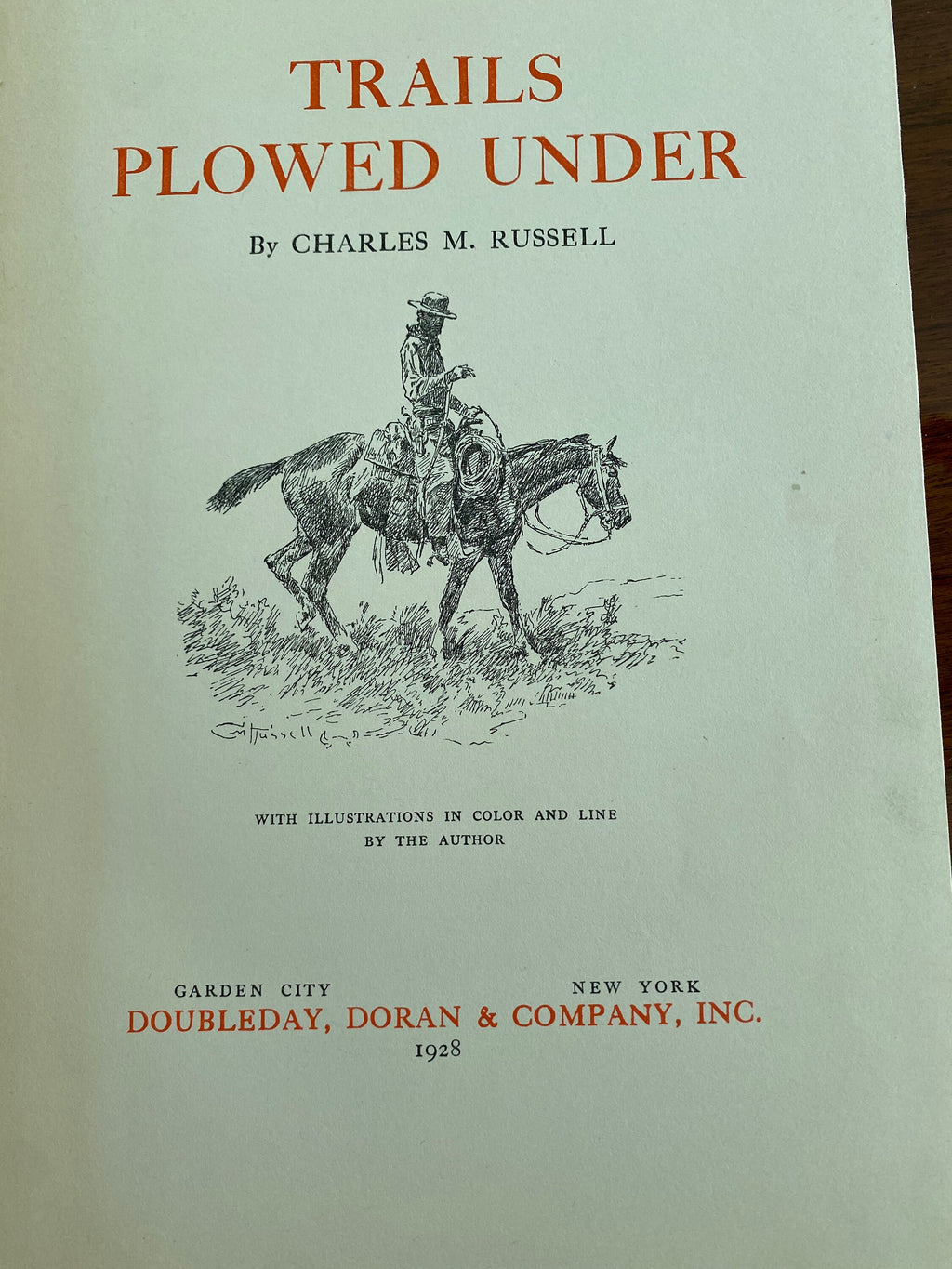 Trails Plowed Under by Charles Russell 1927
