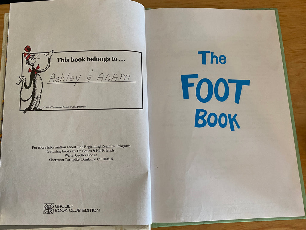 Dr. Seuss The FOOT Book 1968 1st ED/2nd Print HC