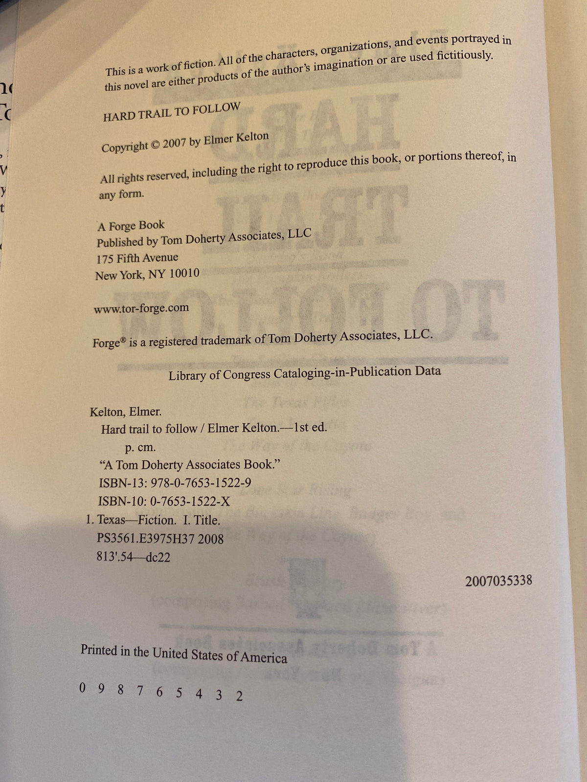 Hard Trail To Follow By Kelton, Elmer   **  First Editiion  **