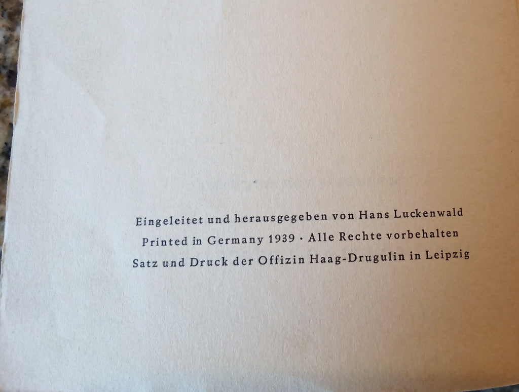 1001 Nacht,   1939 German Literature -