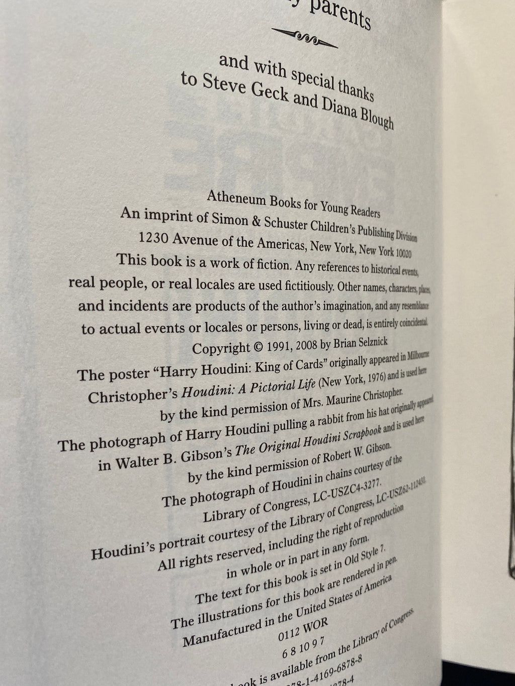 The Houdini Box – Picture Book,  Brian Selznick