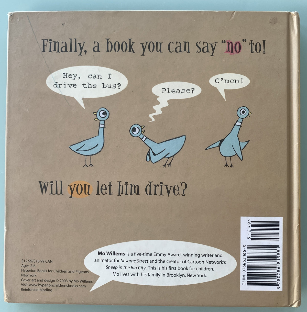 Book - Don't Let the Pigeon drive the Bus!   - Mo Willems First Edition