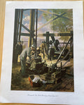 Running the First Rock Bit at Goose Creek, Texas, 1909 - Lithograph