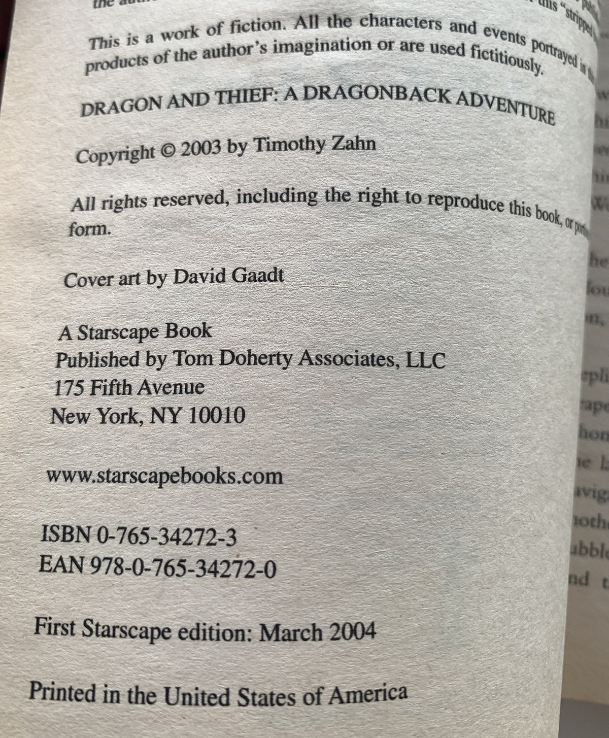 Dragon and Thief - Thimothy Zahn