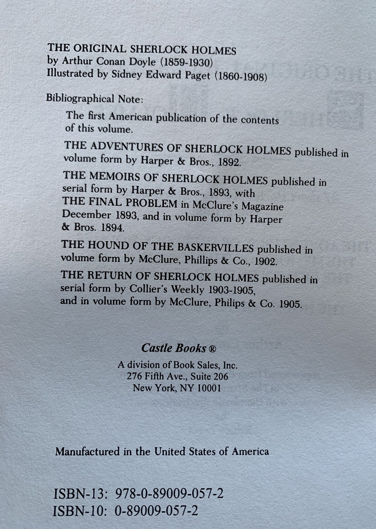 The Original Illustrated SHERLOCK HOLMES