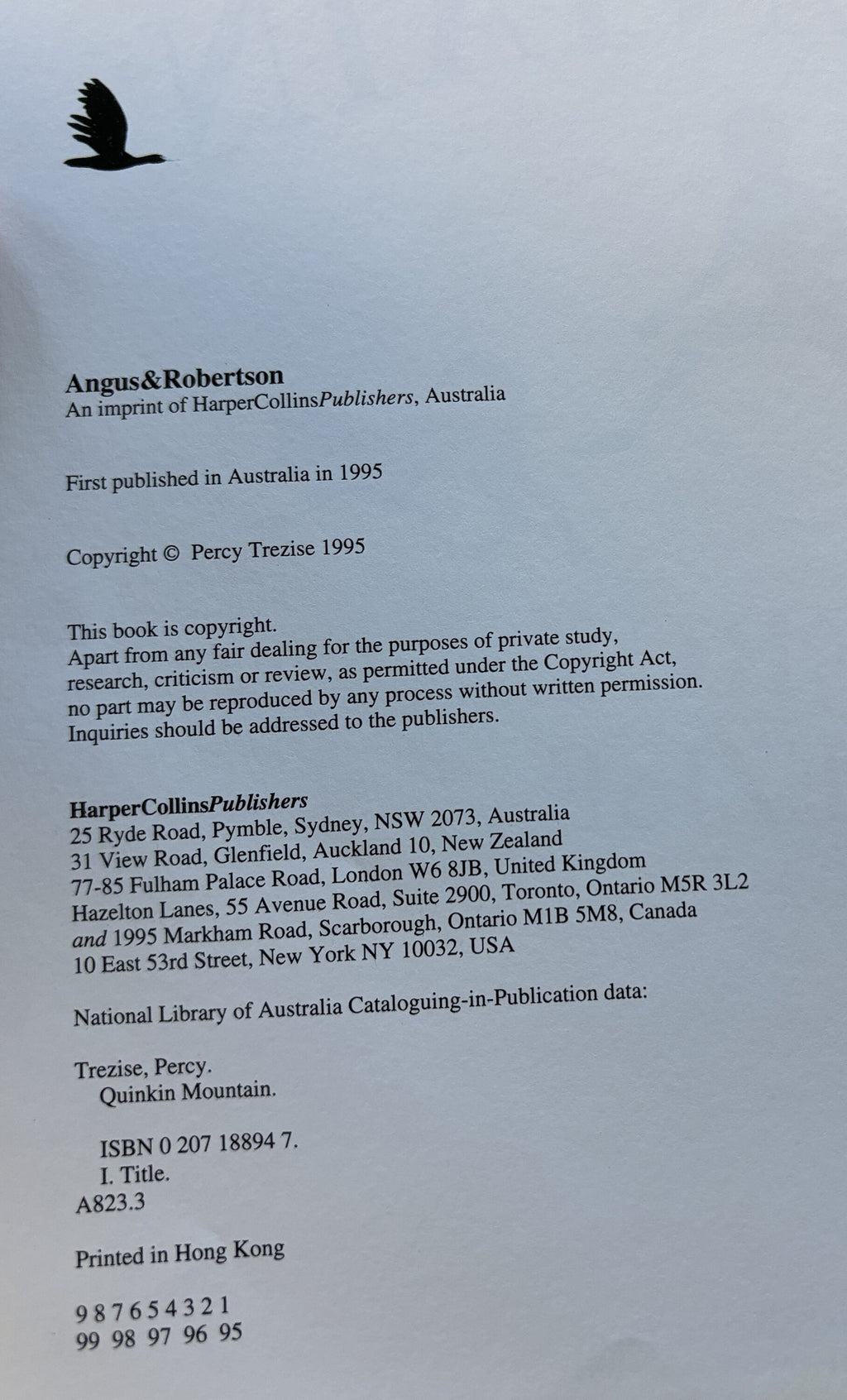 Quinkin Mountain - Austrailian Story - 1995 RARE