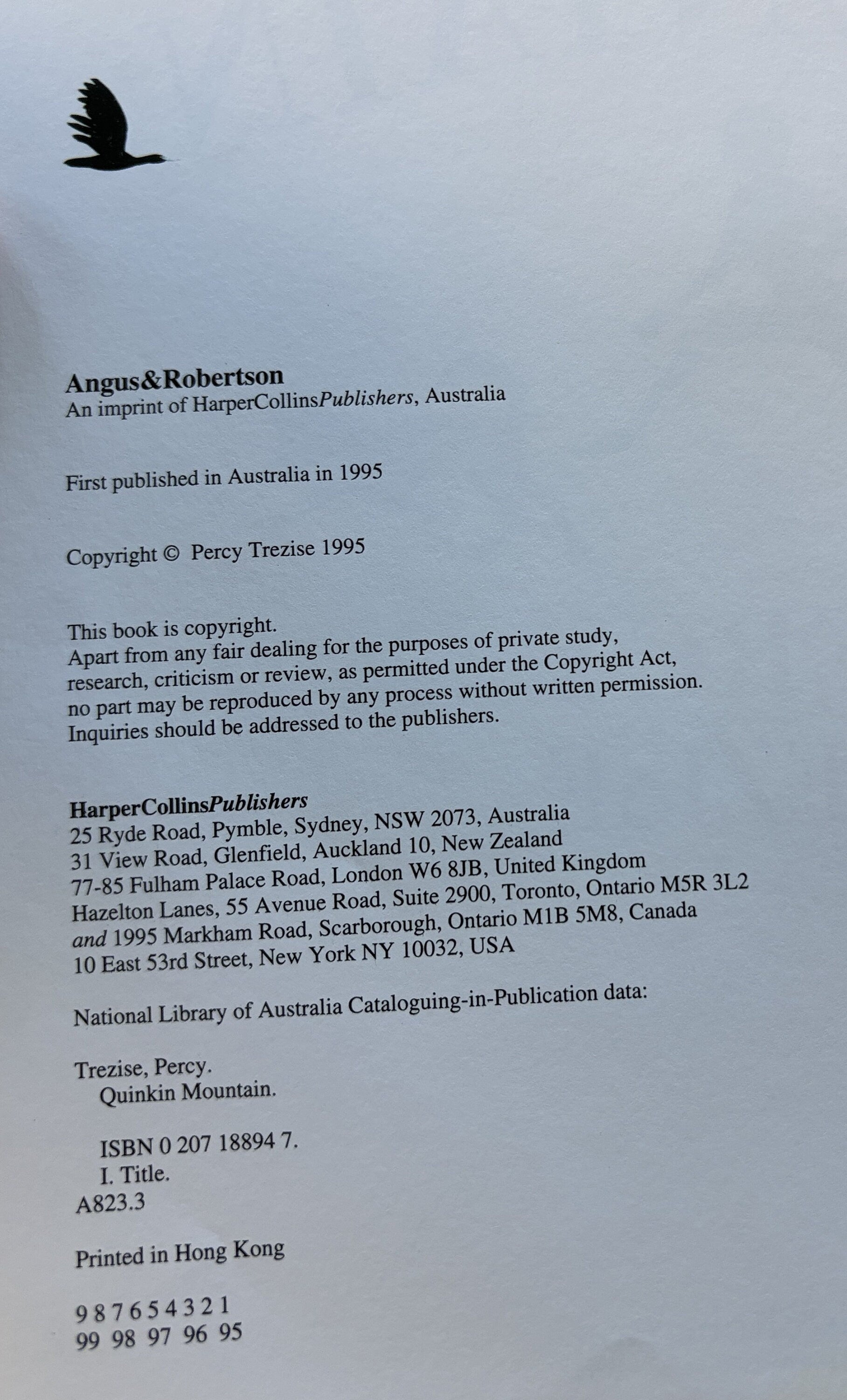Quinkin Mountain - Austrailian Story - 1995 RARE