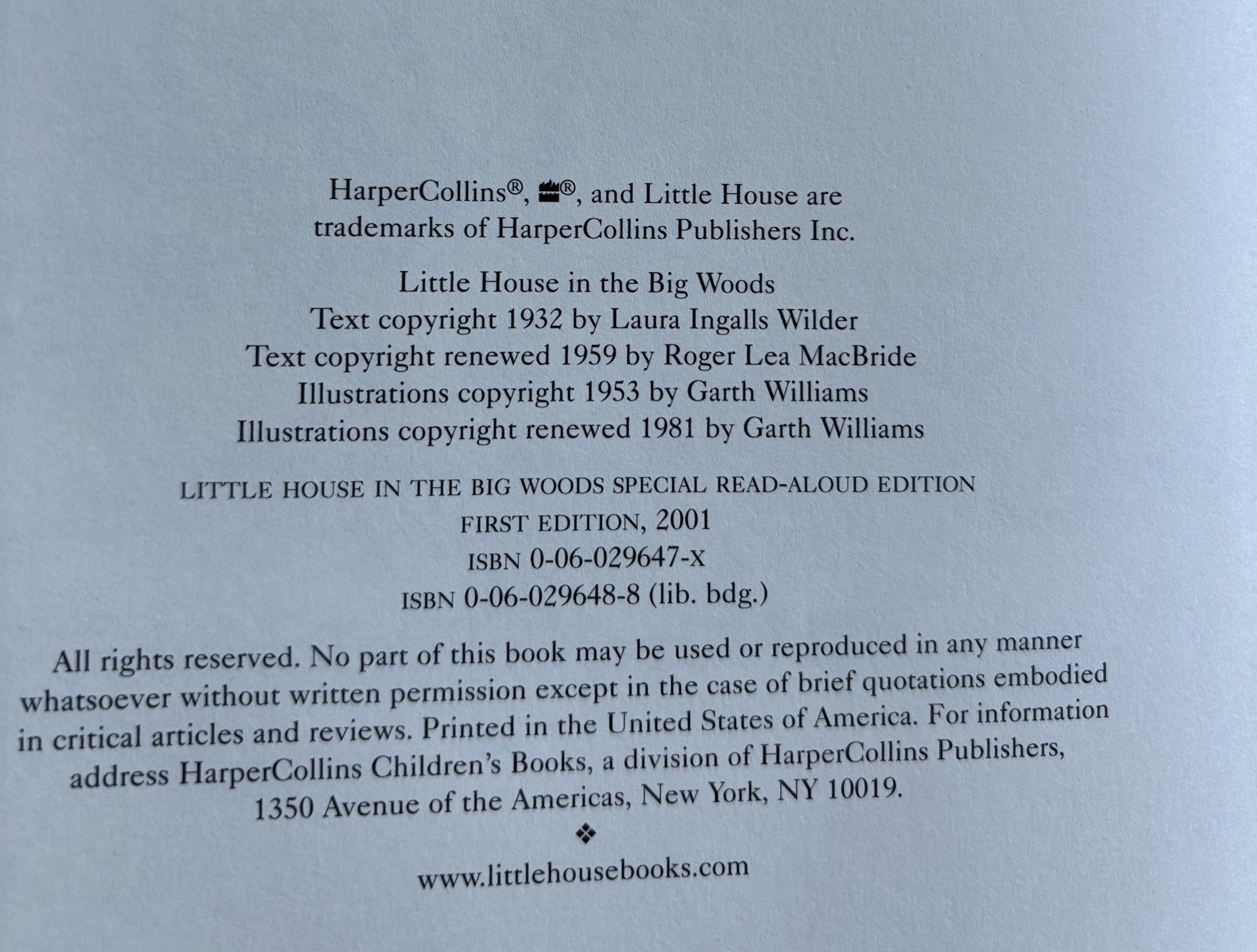 Little House in the BIG Woods - By:  Laura Ingalls Wilder