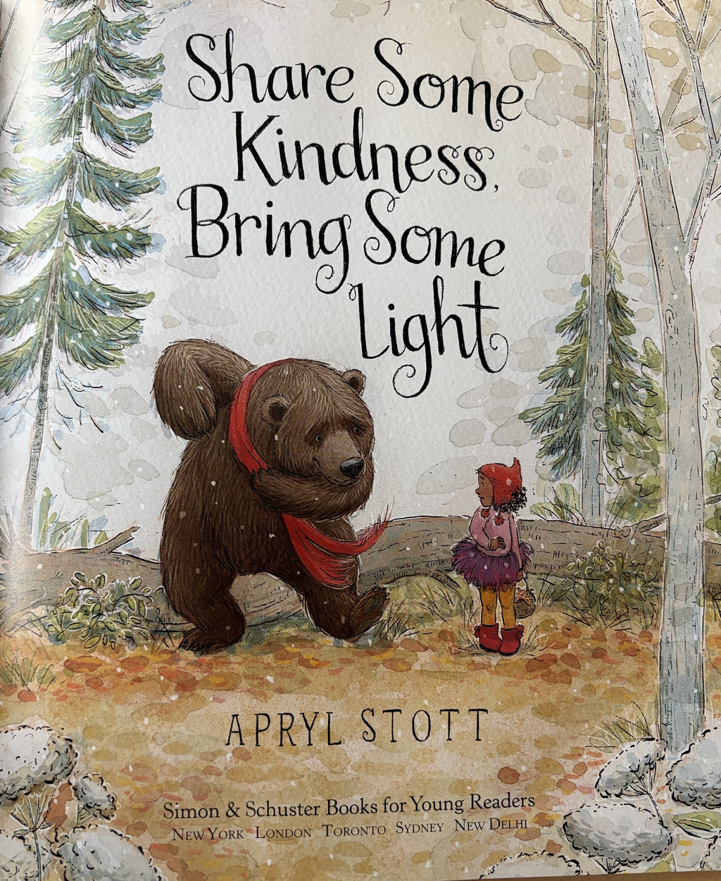 Share Some Kindness Bring Some Light - by Apryl Stott Christmas FIRST EDITION Pristine