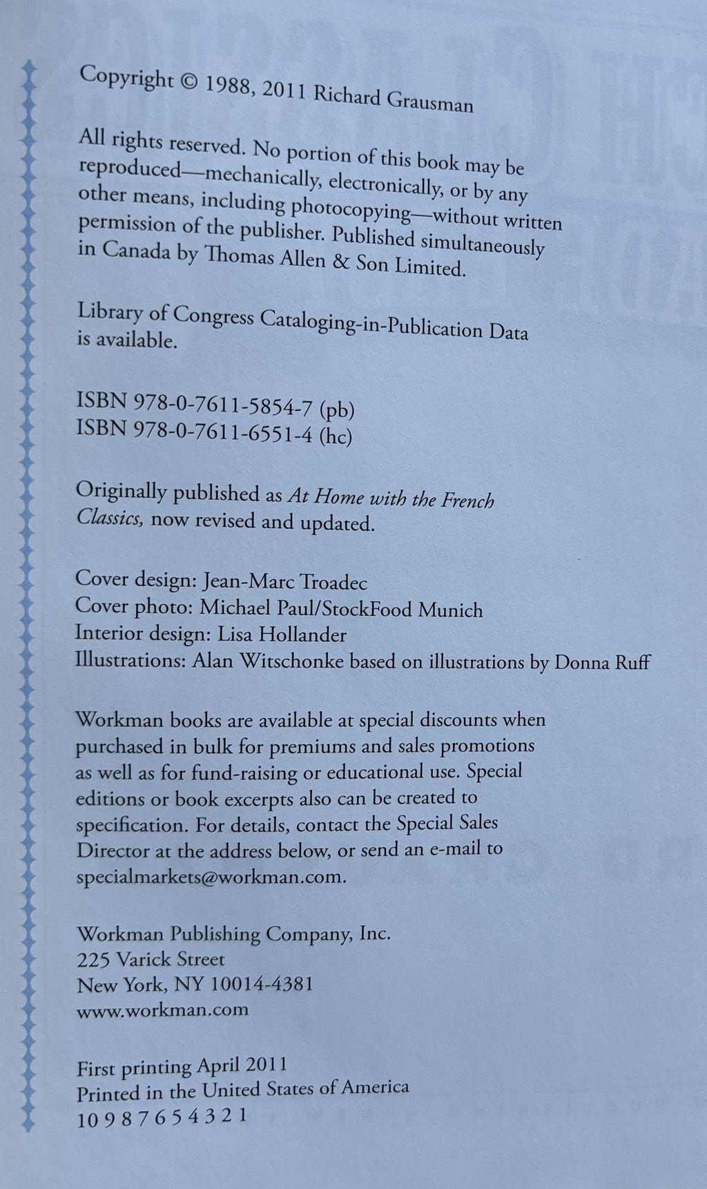 French Classics Made Easy by Richard Grausman  **  First Printing  **