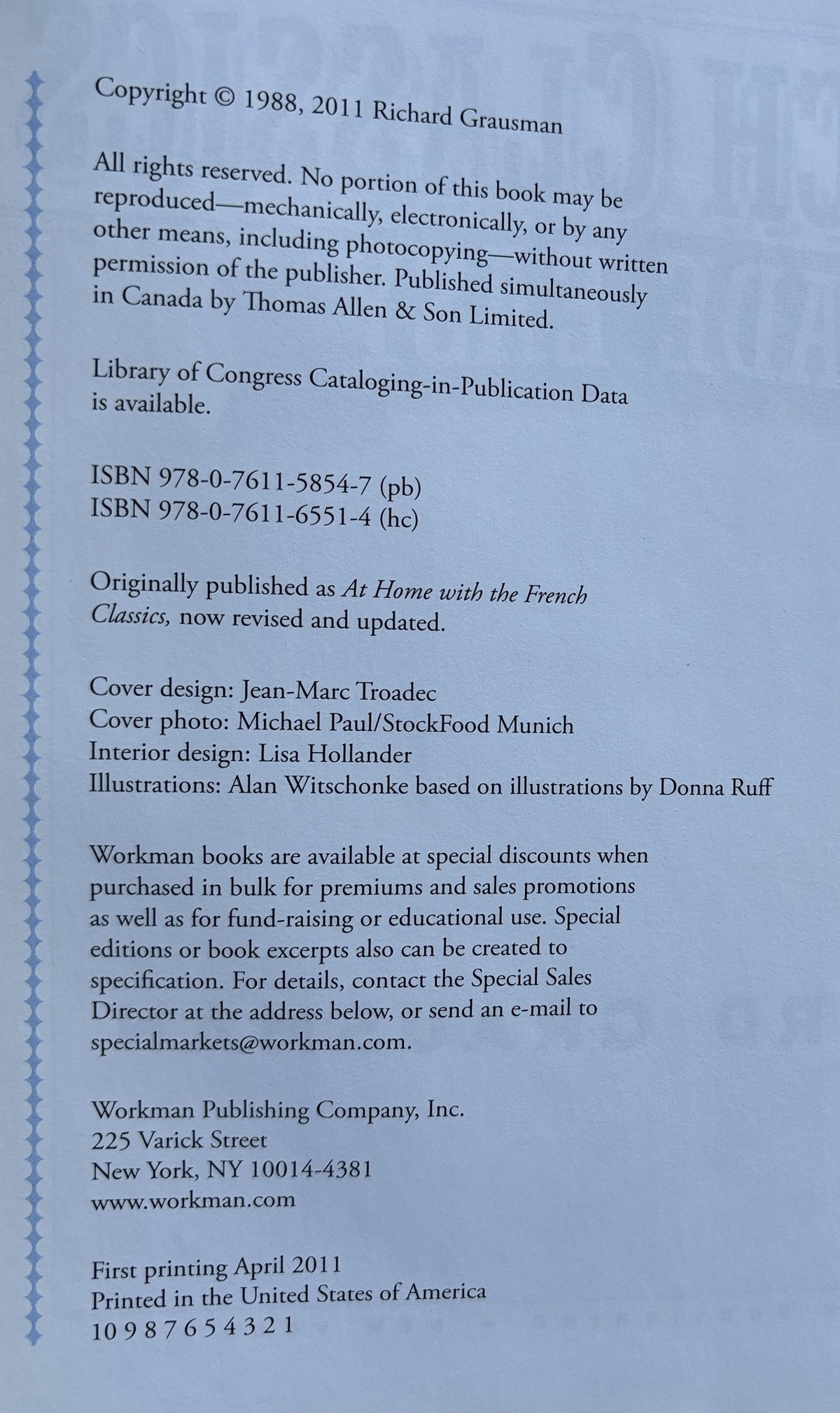 French Classics Made Easy by Richard Grausman  **  First Printing  **