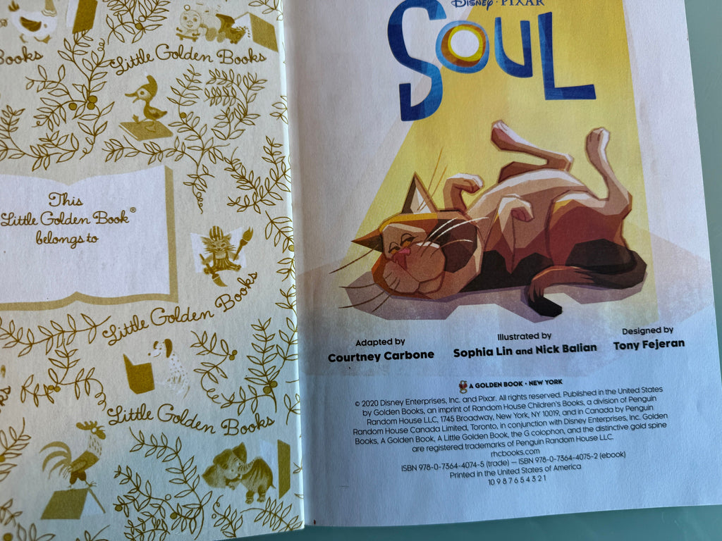Disney Pixar Soul Little Golden Book, ** First Edition **