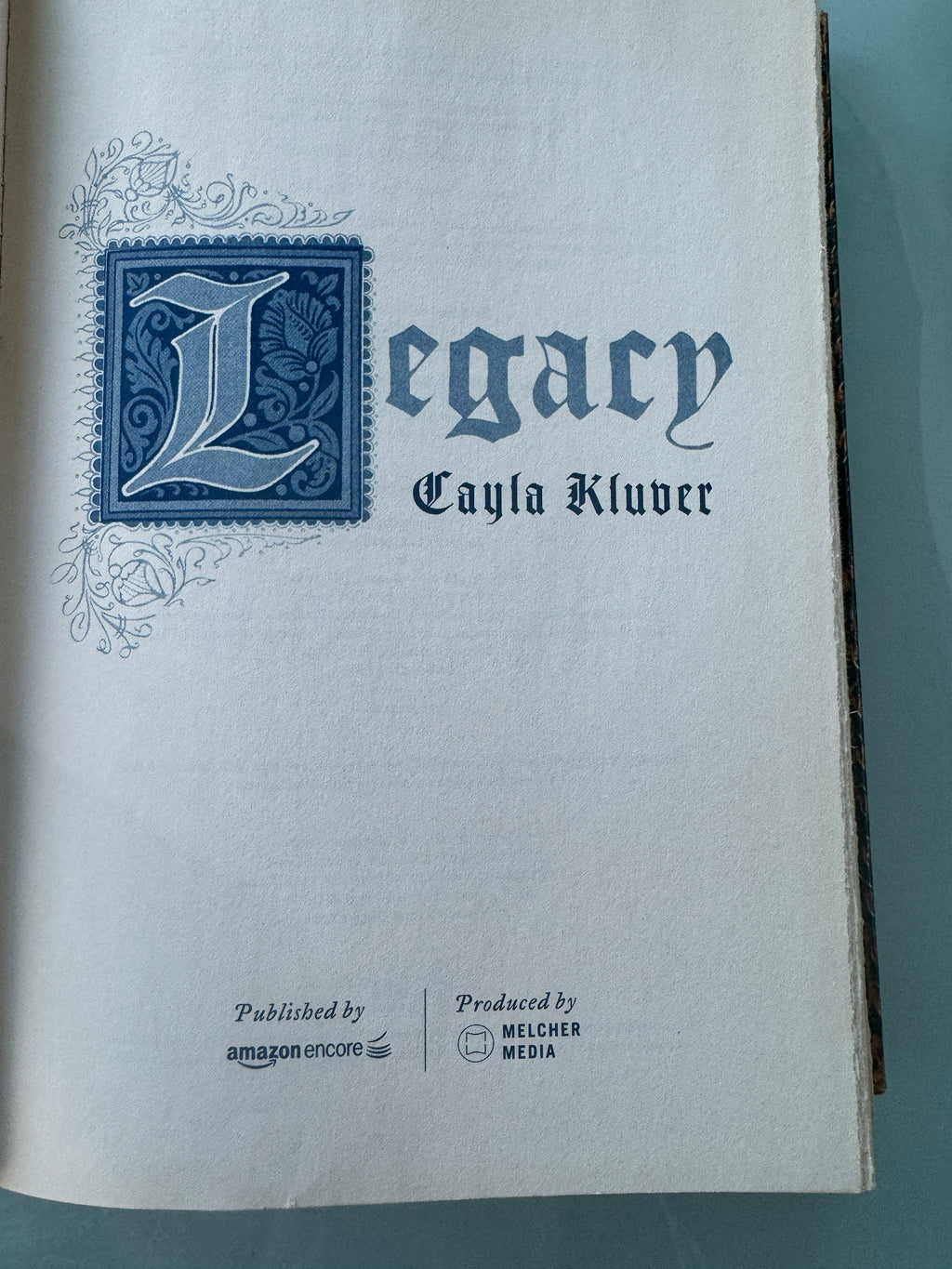 Legacy (Legacy Trilogy) Cayla Kluver