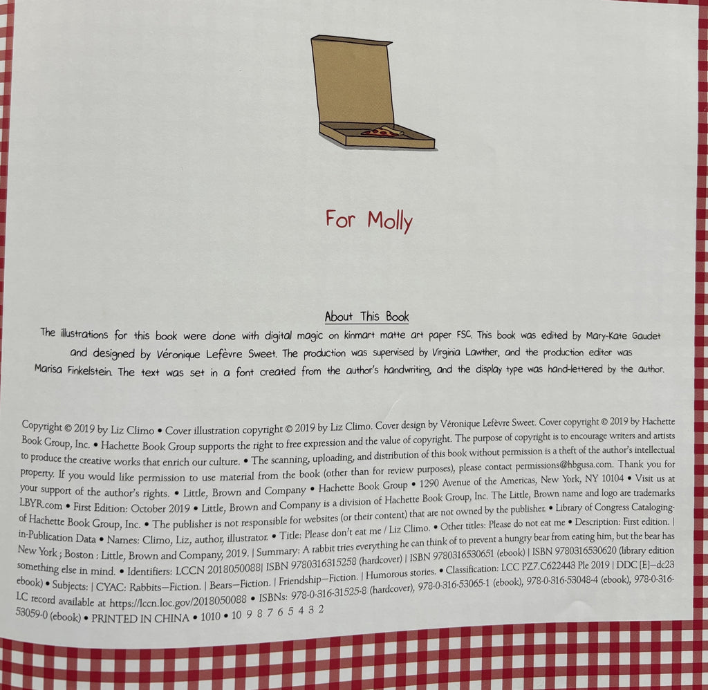 Please Don't Eat Me **  First Edition  **