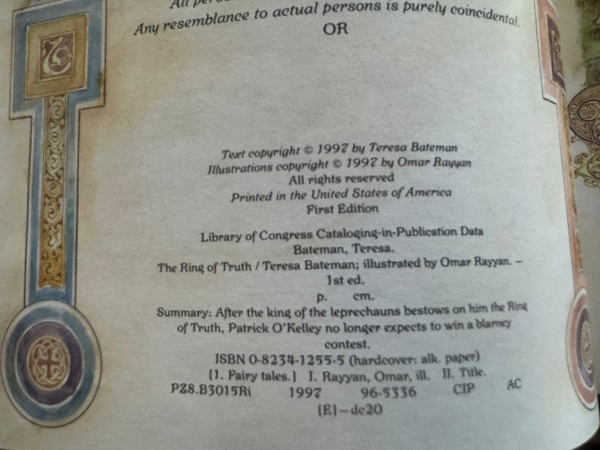 The Ring of Truth: An Original Irish Tale FIRST EDITION IRELAND