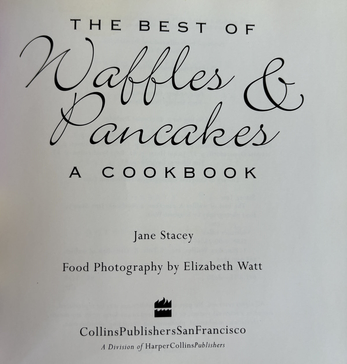 Waffles and Pancakes Cookbook - 1994