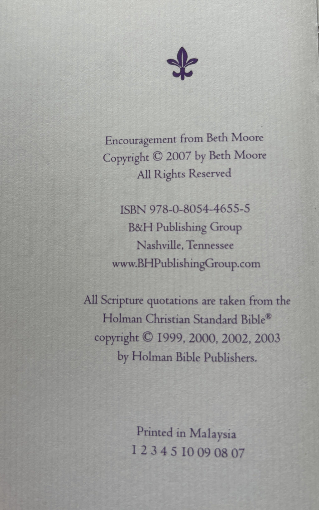 Encouragement from Beth Moore