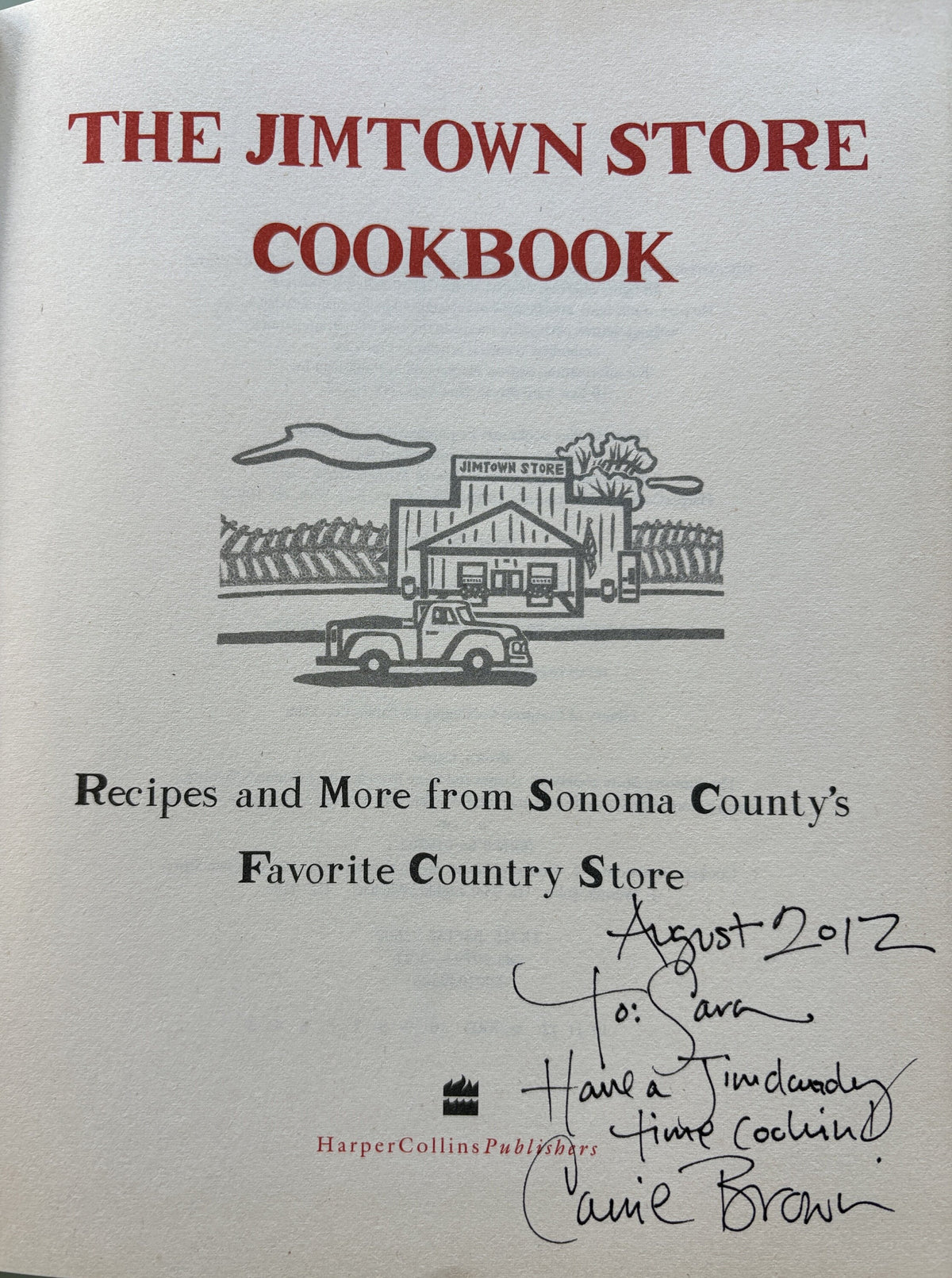 The Jimtown Store Cookbook - Signed First Edition