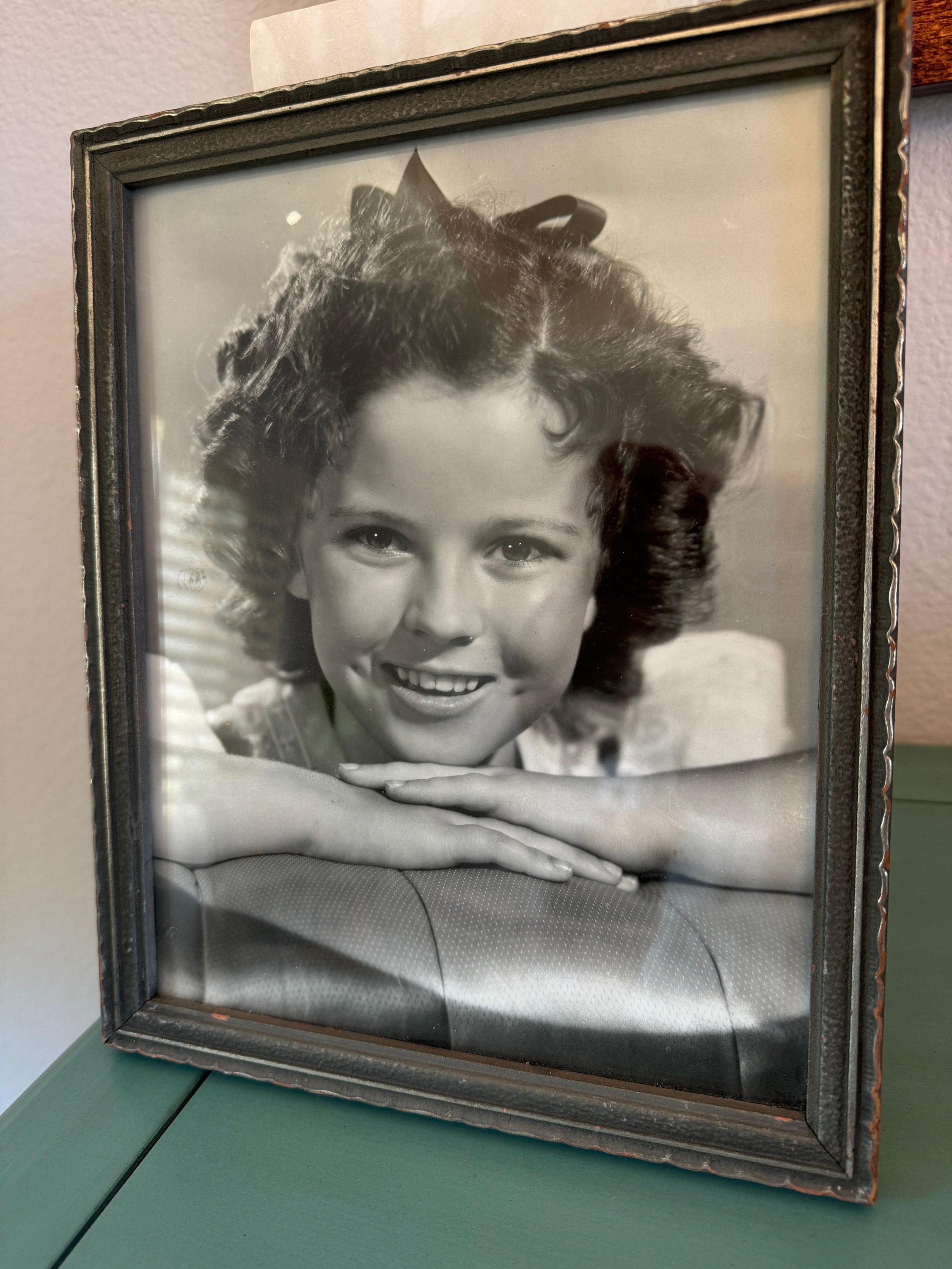 Shirley Temple Black Photograph,   Black and White Portrait, c1925 Framed