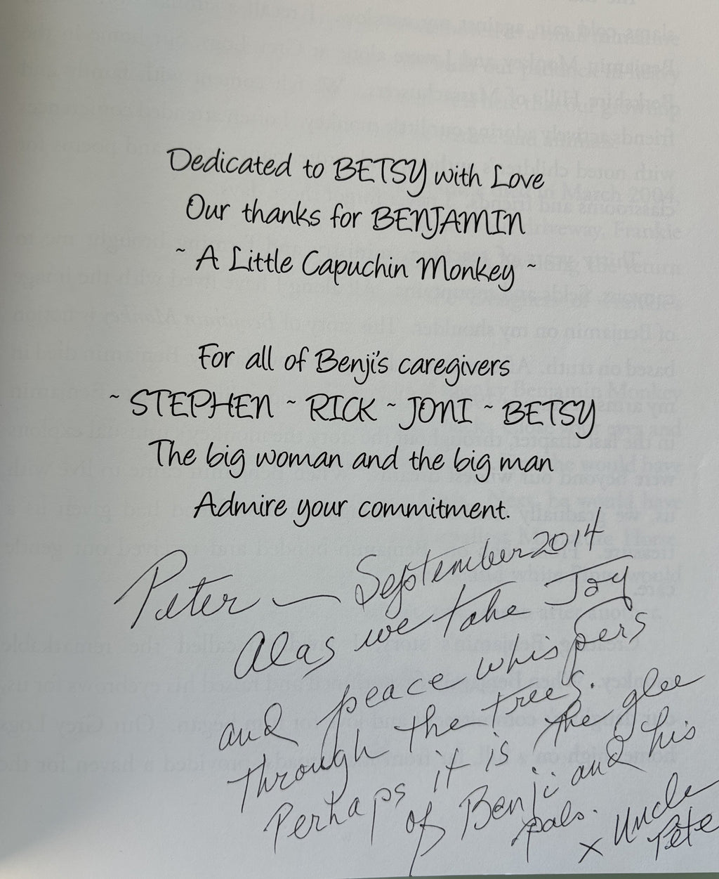 Benjamin Monkey by Carol H Bellows - Signed by Author, Softcover
