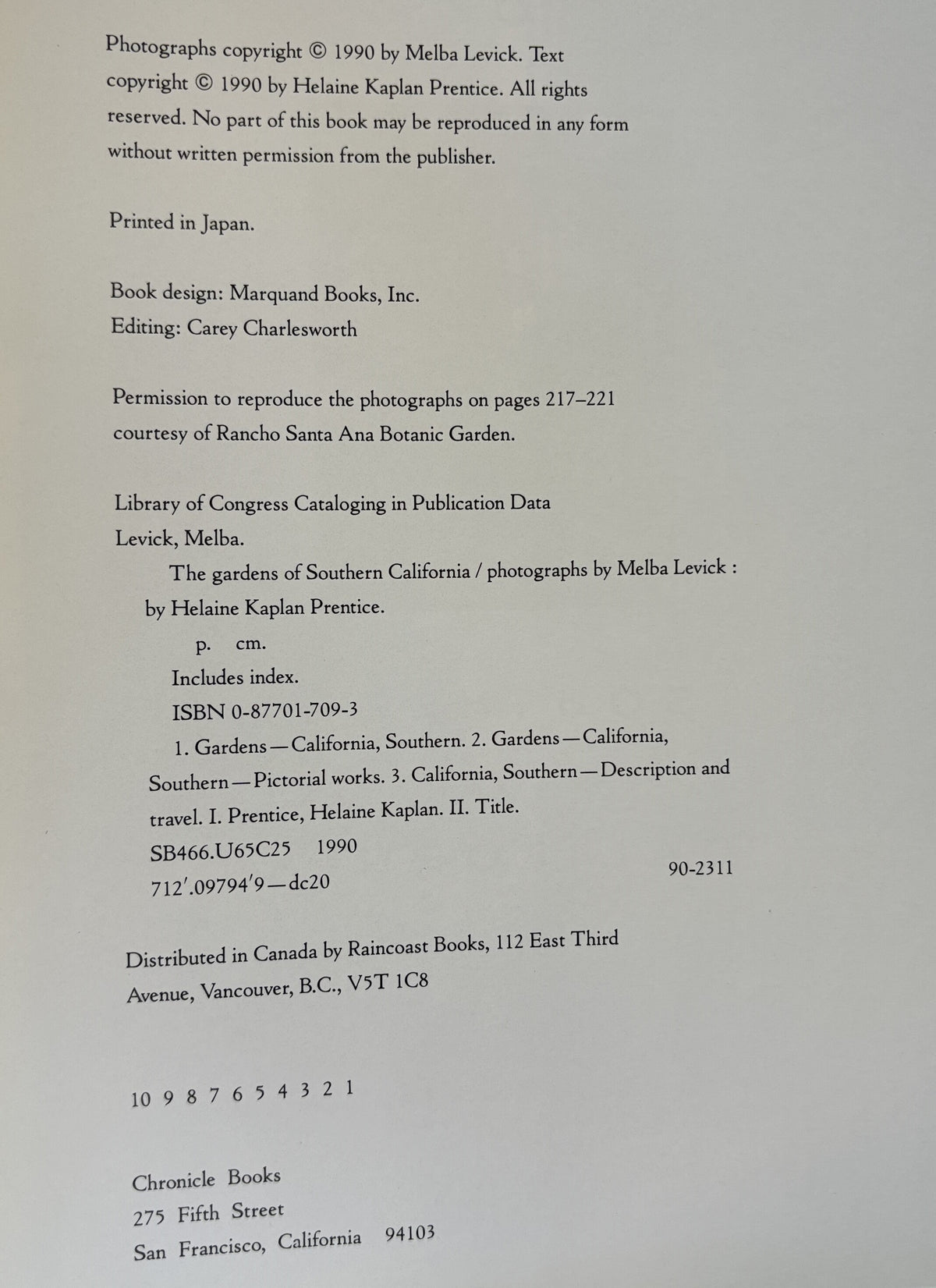 The Gardens of Southern California, GARDEN LOVER First Edition