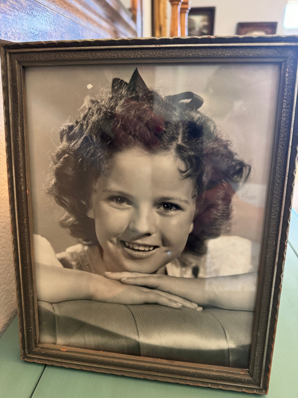 Shirley Temple Black Photograph,   Black and White Portrait, c1925 Framed