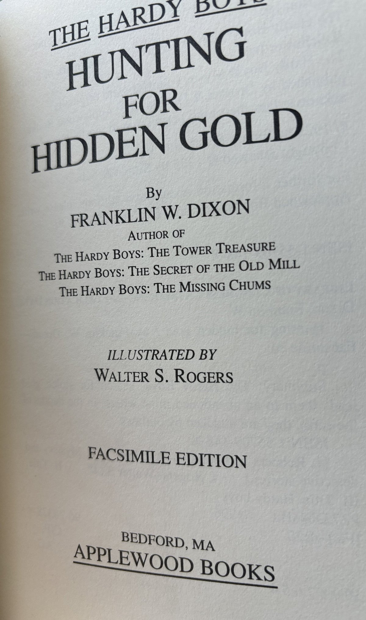 Hunting For Hidden Gold  -  The Haardy Boys  1996