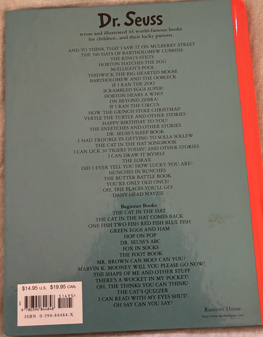 The 500 Hats of Bartholomew Cubbins by Dr. Seuss
