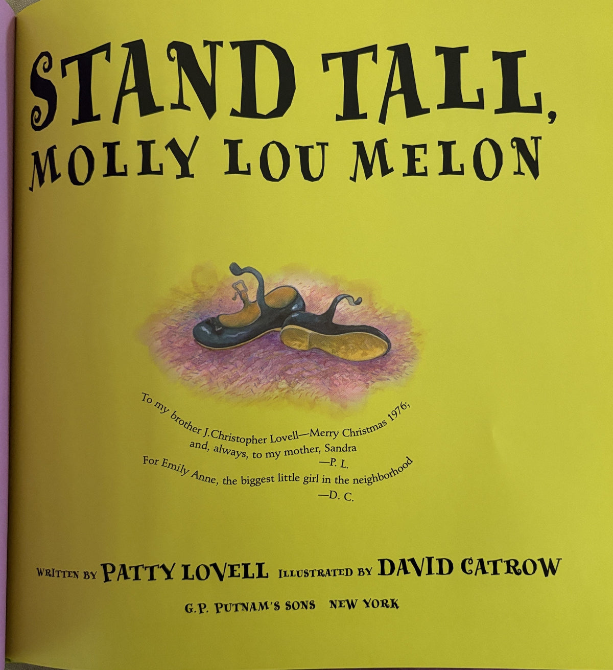 Stand Tall Molly Lou Melon Child's book