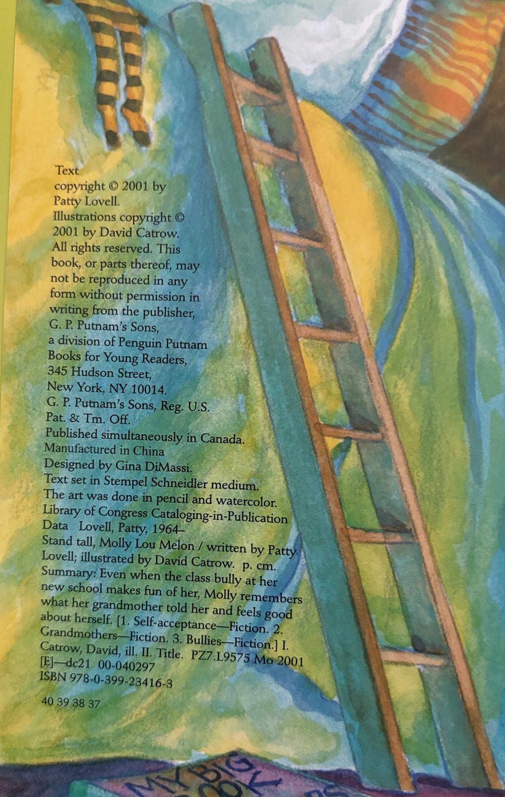 Stand Tall Molly Lou Melon Child's book