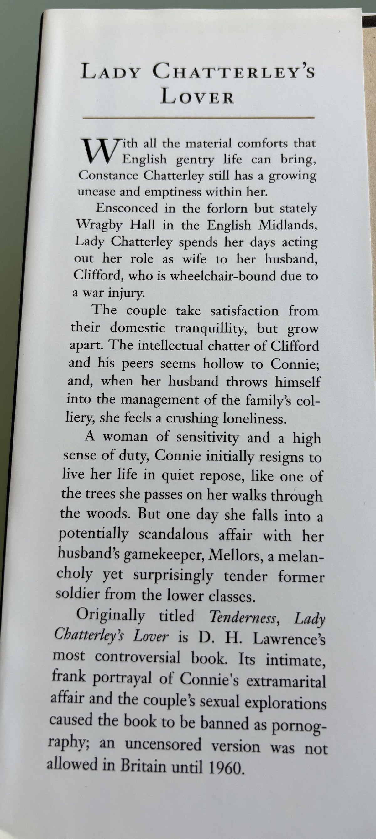 Lady Chatterley's Lover by D. H. Lawrence