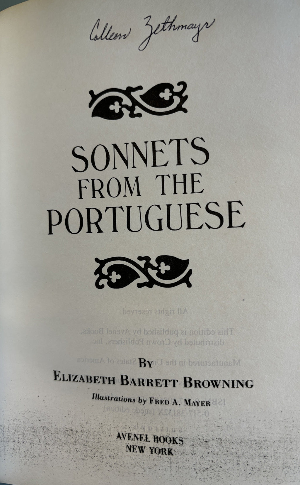 Sonnets From The Portuguese  by Elizabeth Browning