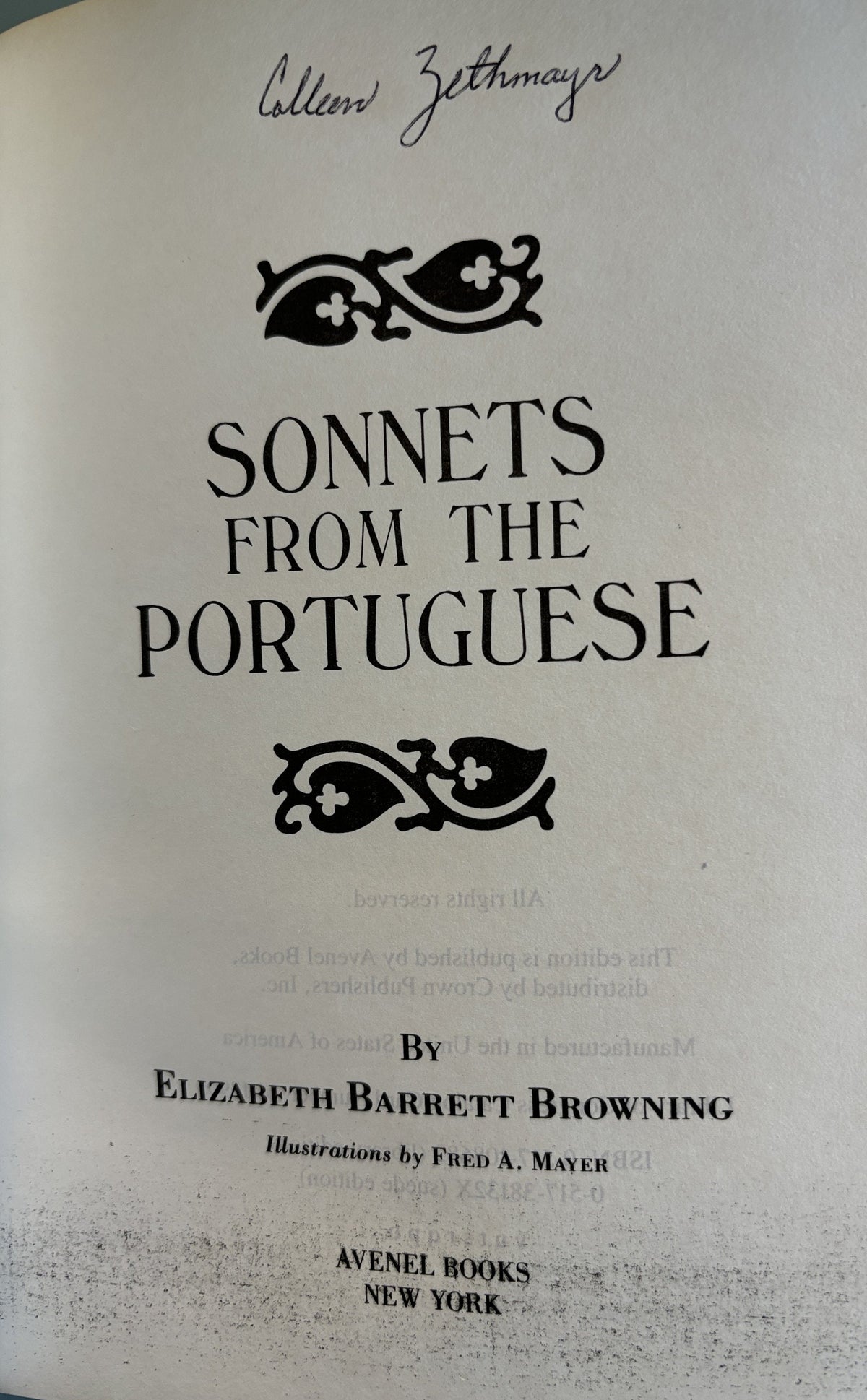 Sonnets From The Portuguese  by Elizabeth Browning