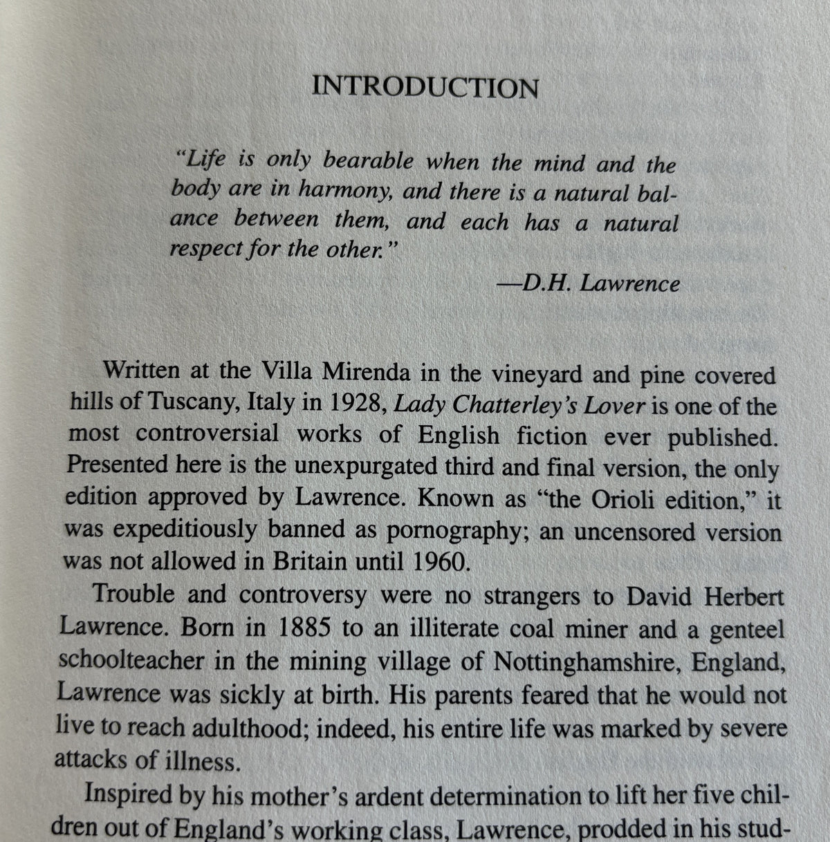 Lady Chatterley's Lover by D. H. Lawrence