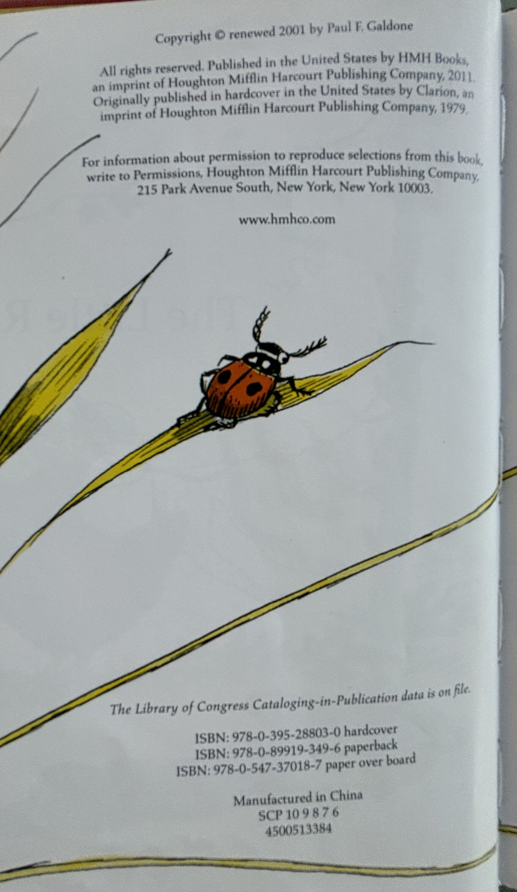 The Little Red Hen:  Paul Galdone
