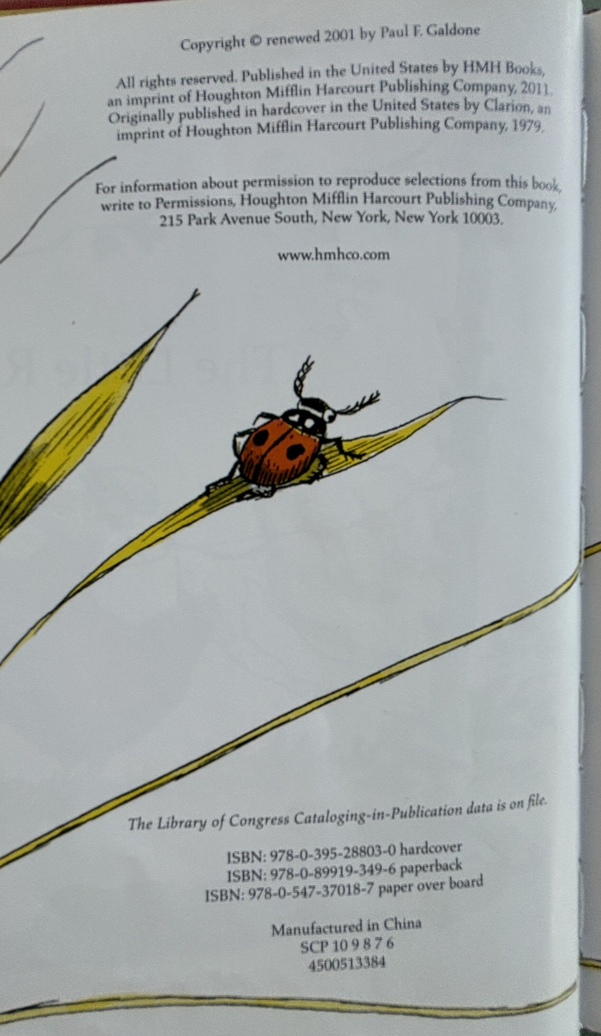 The Little Red Hen:  Paul Galdone