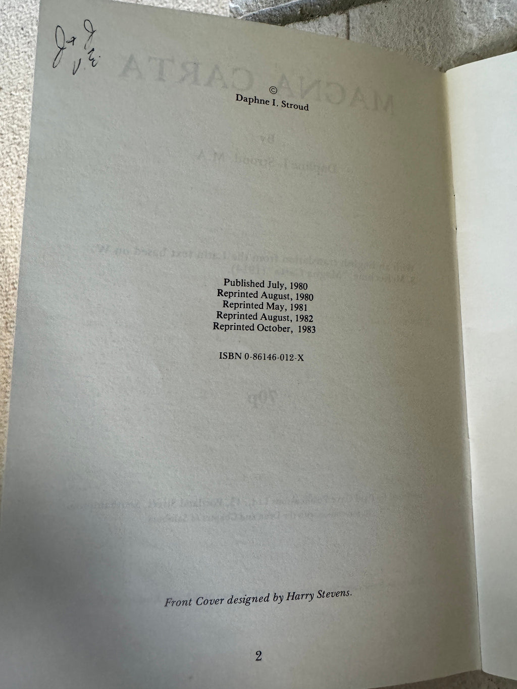 Magna Carta Stroud, Daphne I. Published by Paul Cave Publications Ltd, 1980