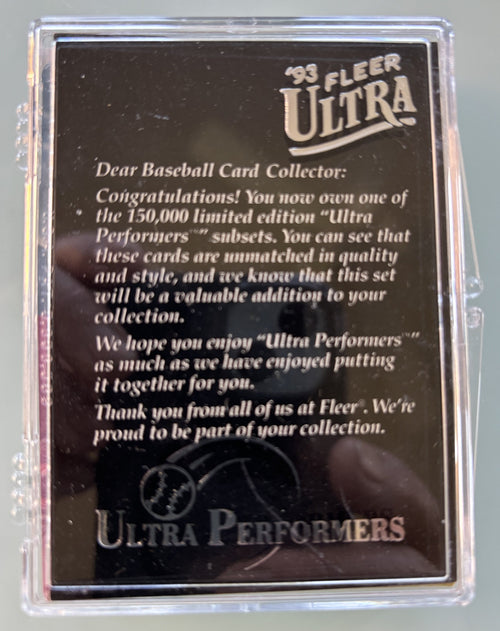 1993 Fleer Ultra Performers Baseball Cards 2/10